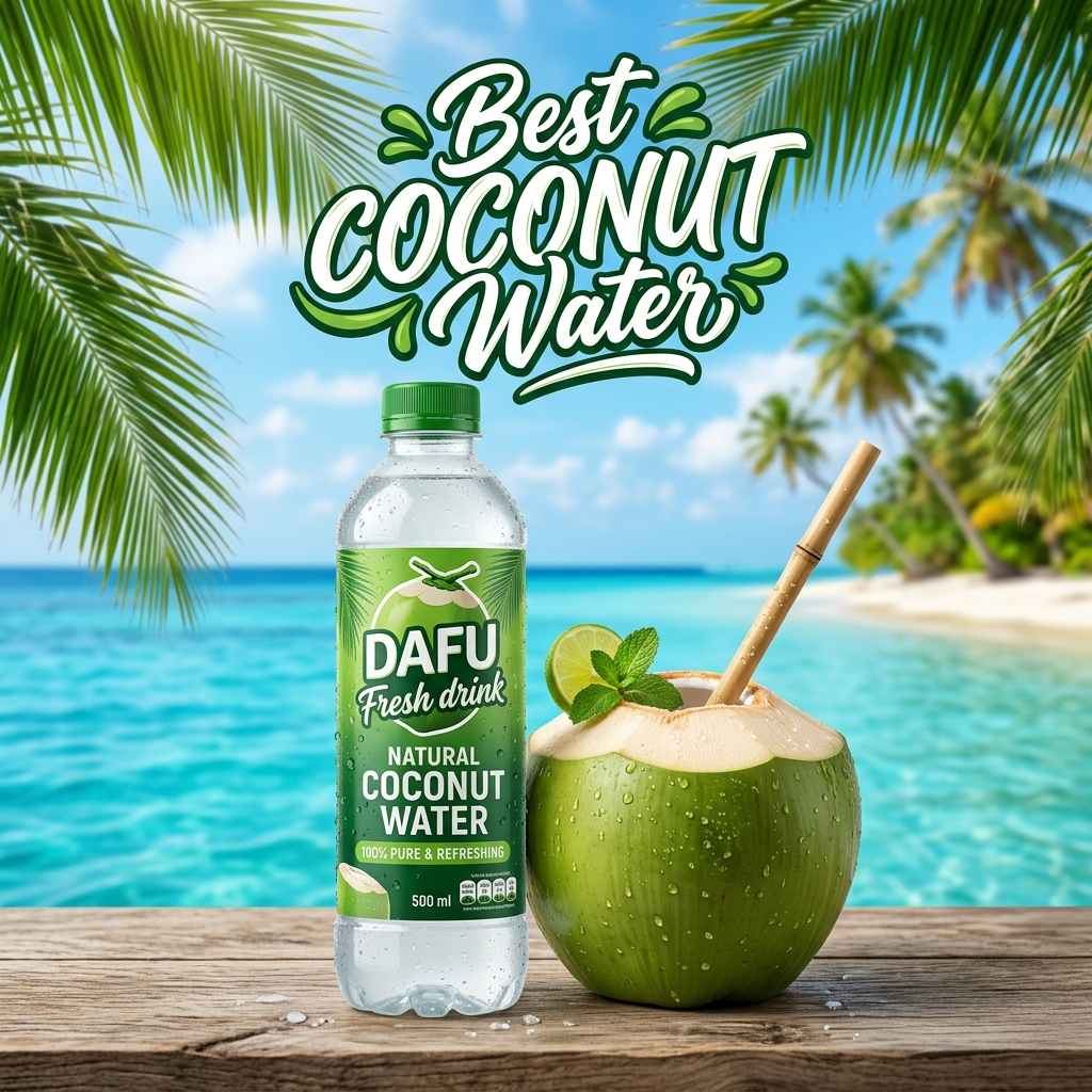 DAFU Bottle and Fresh Coconut